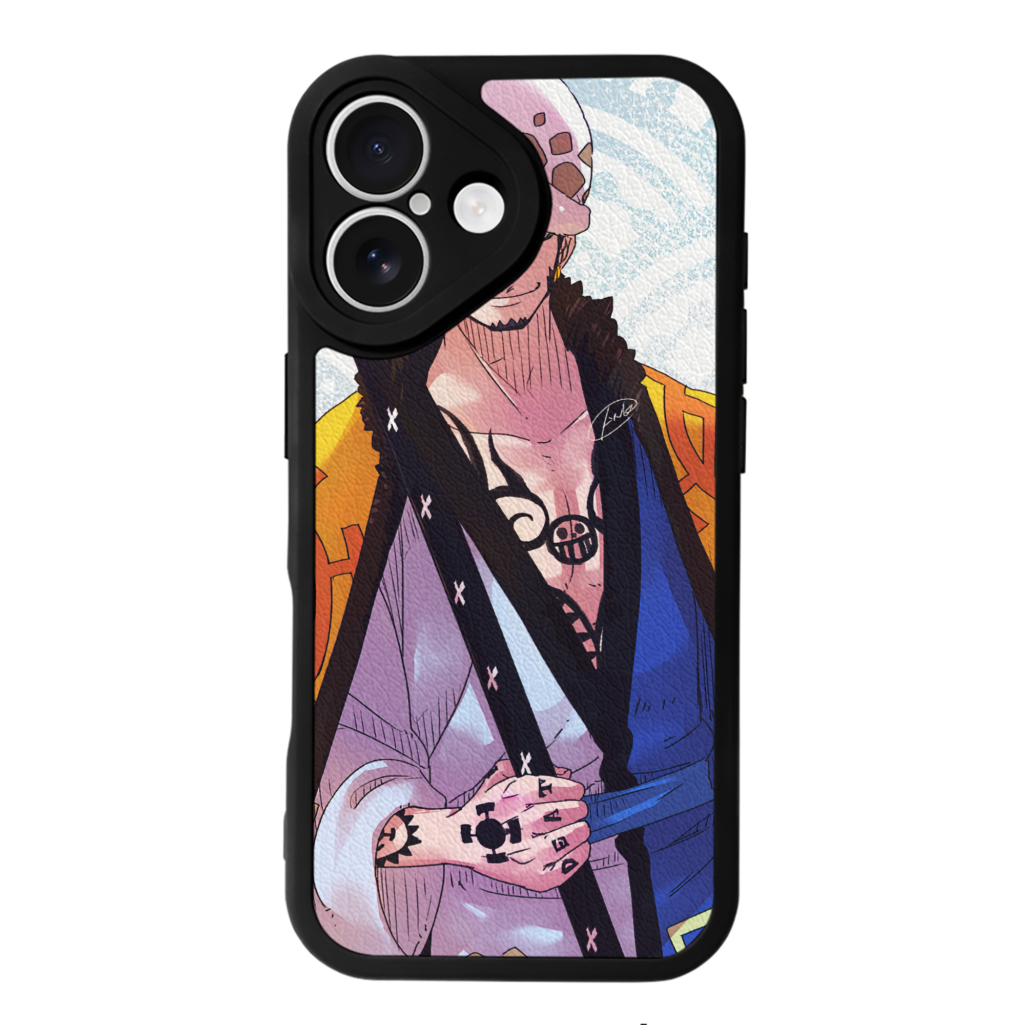 （画像用） ワンピース ONE PIECE 【iPhone 16シリーズ対応】シリコンスマホケース（レザー調） 材質：シリコン